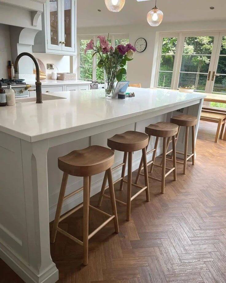 Kitchen Island with a Built-in Wine Rack